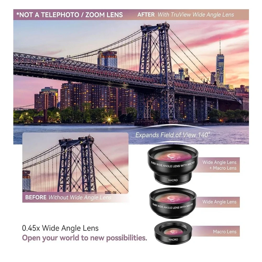 2 in 1 Camera Lens for IPhone or Android.